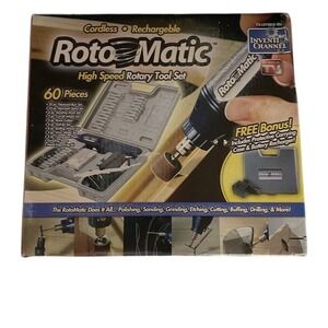 RotoMatic Cordless Rechargeable High Speed Rotary Tool Set 60pc Case